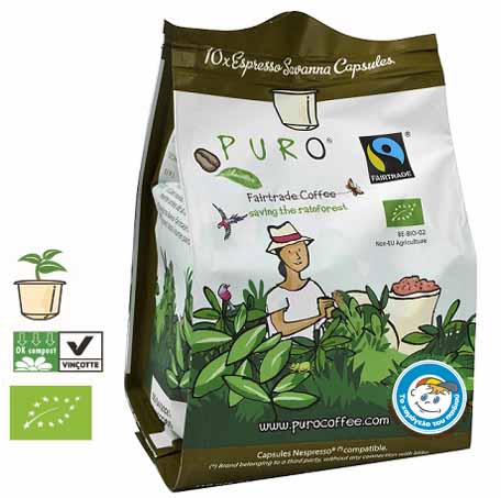 1 kaps pr 004 espresso capsules puro fairtrade bio savanna