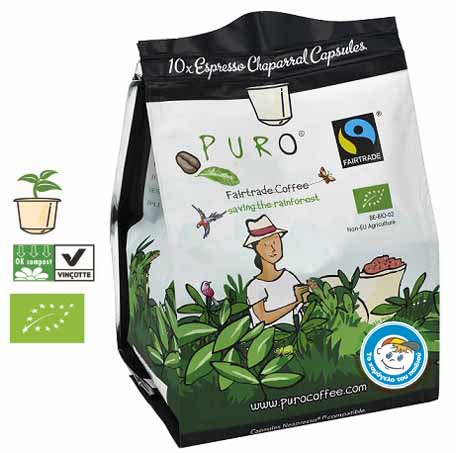 1 kaps pr 006 espresso capsules puro fairtrade bio chaparral  