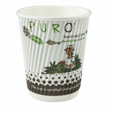 1 pot pr 022 puro ripple biodegradable cup 8oz 25 pieces